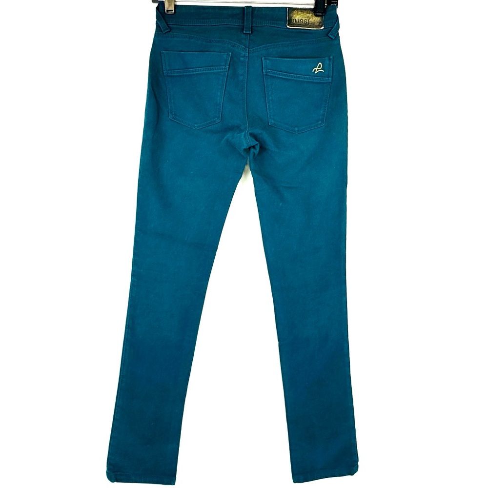 DL 1961 Premium Denim Samantha slim straight jeans -color bluebell (teal) Sz 24